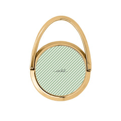 Sage & Cream Striped Diagonal Hoop Ring Holder by etchd