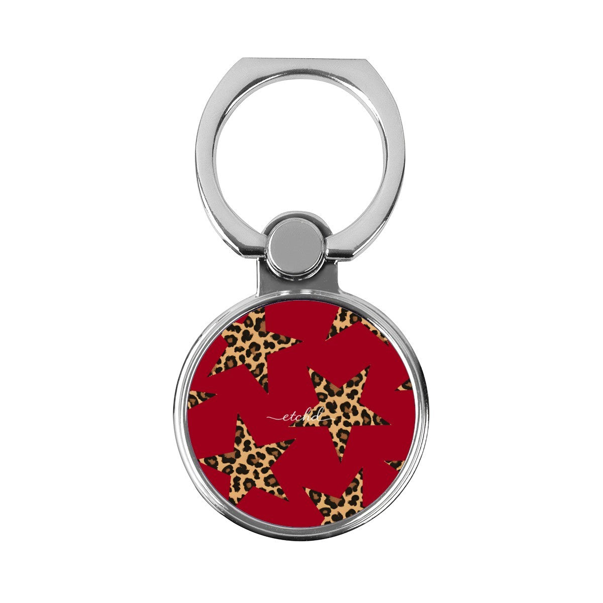 Red & Leopard Stars Classic Ring Holder by etchd