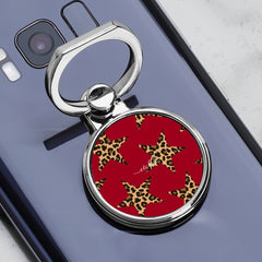 Red & Leopard Stars Classic Ring Holder by etchd, view 3