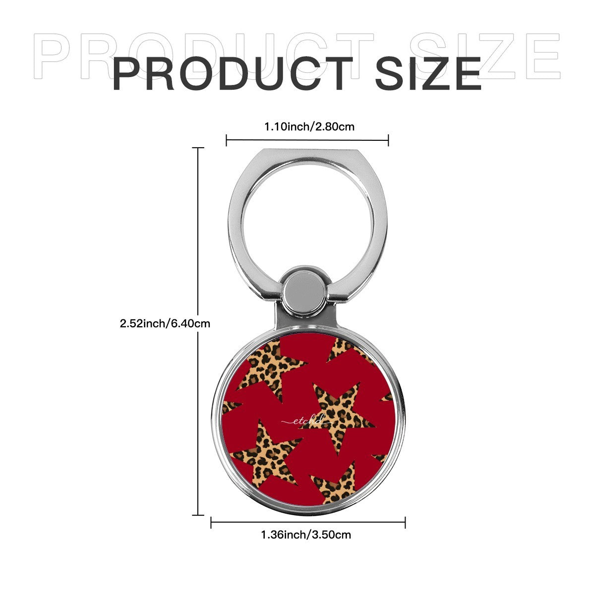 Red & Leopard Stars Classic Ring Holder by etchd, view 6