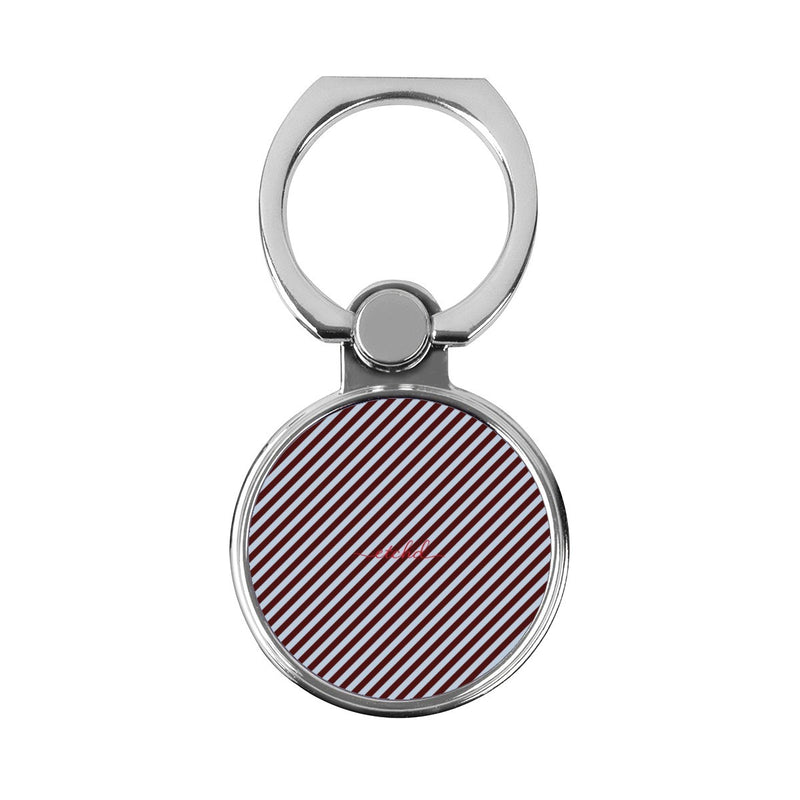 Blue & Cherry Striped Diagonal Anneau de maintien classique-zoom-