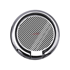 Black & White Striped Diagonal Slim Ring Holder by etchd