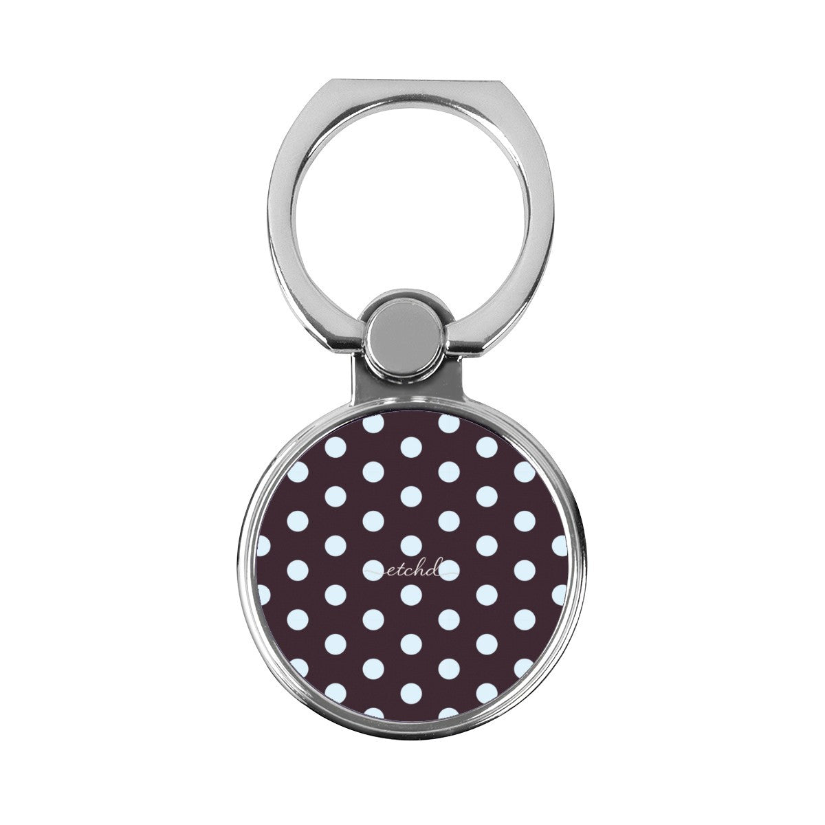 Blue & Plum Polka Dot Classic Ring Holder by etchd
