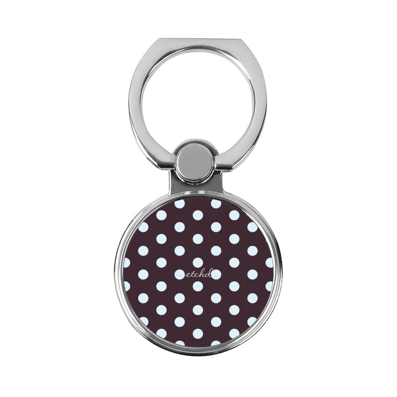 Blue & Plum Polka Dot Classic Ring Holder-zoom-
