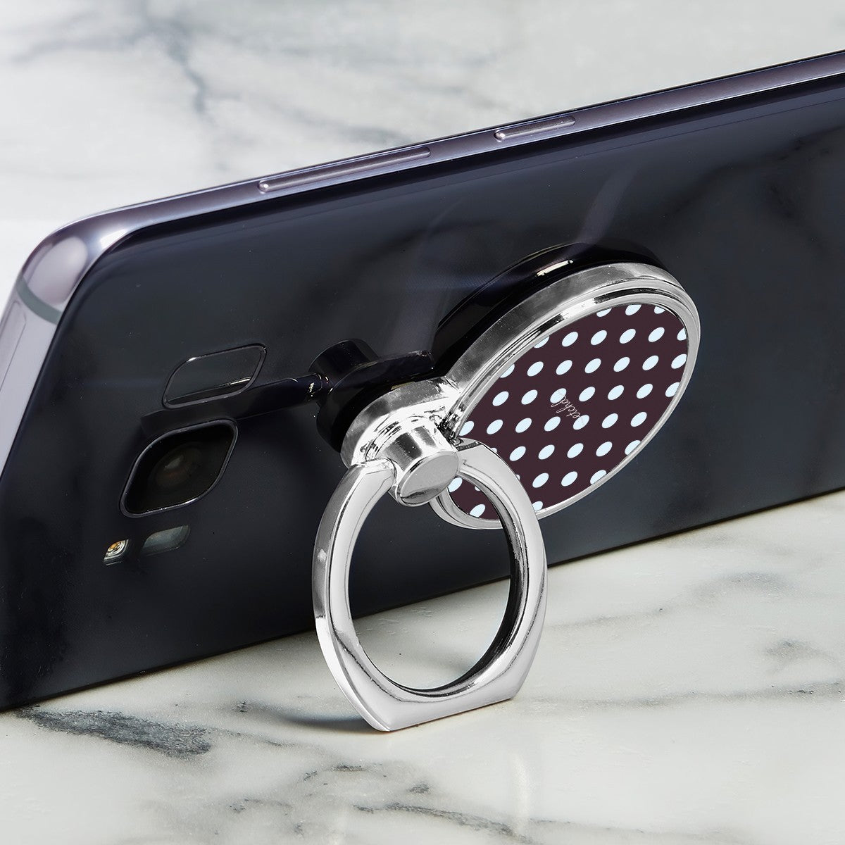 Blue & Plum Polka Dot Classic Ring Holder by etchd, view 2