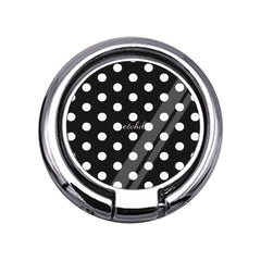 White & Black Polka Dot Slim Ring Holder by etchd