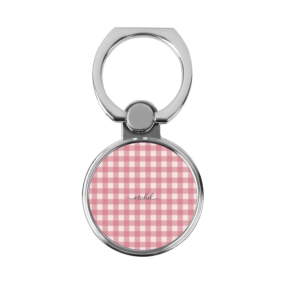 Blush & Cream Gingham Classic Ring Holder by etchd