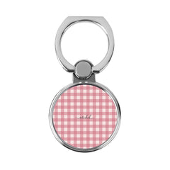 Blush & Cream Gingham Classic Ring Holder by etchd