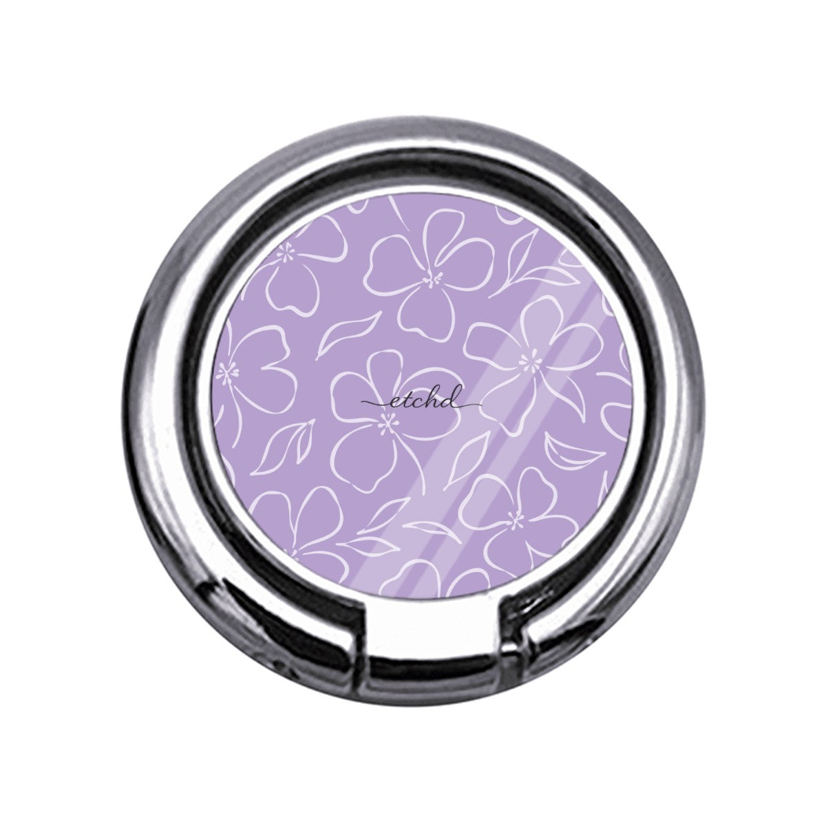 Lilac & Cream Floral Slim Ring Holder by etchd