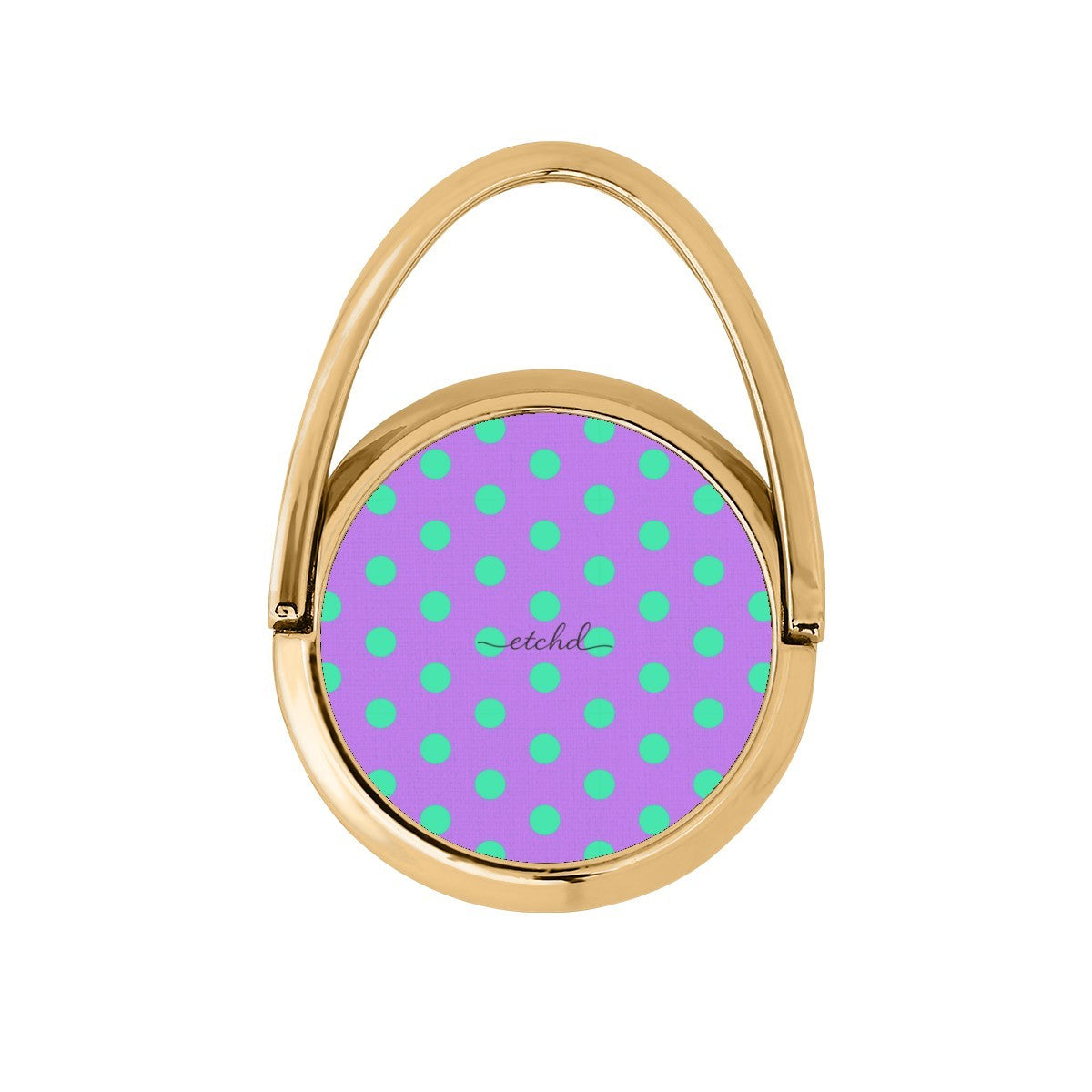 Hypermint & Lilac Polka Dot Hoop Ring Holder by etchd