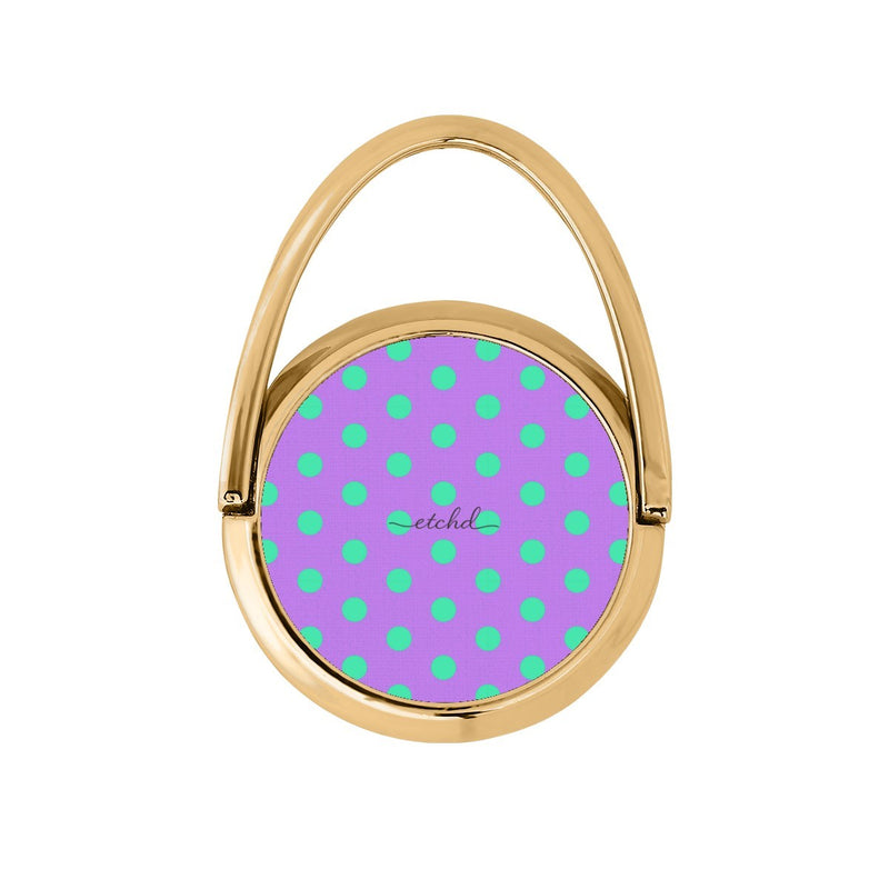 Hypermint & Lilac Polka Dot Hoop Ring Holder-zoom-
