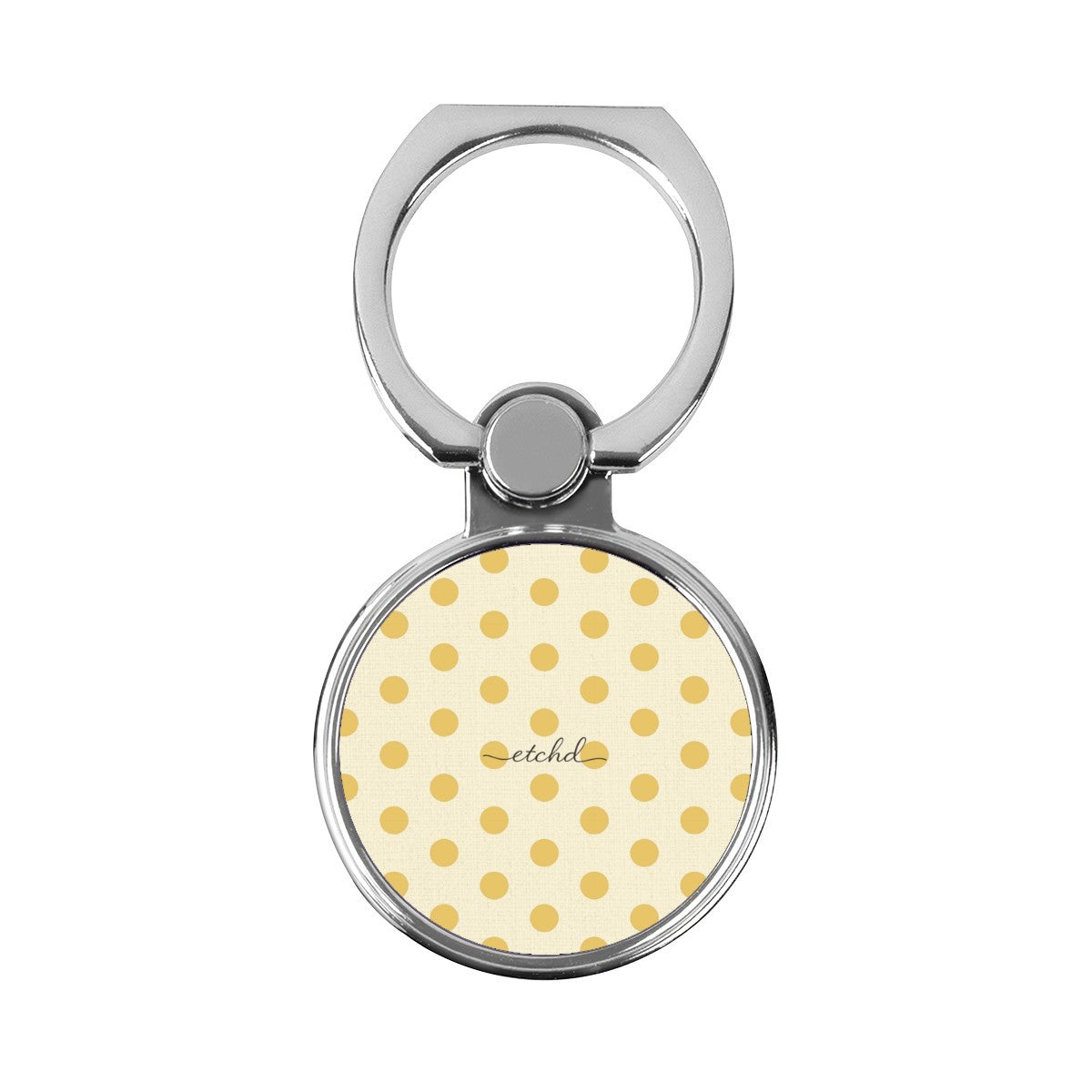 Butter & Cream Polka Dot Classic Ring Holder by etchd