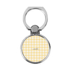 Butter & White Gingham Classic Ring Holder