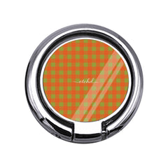 Persimmon & Wasabi Gingham Slim Ring Holder by etchd