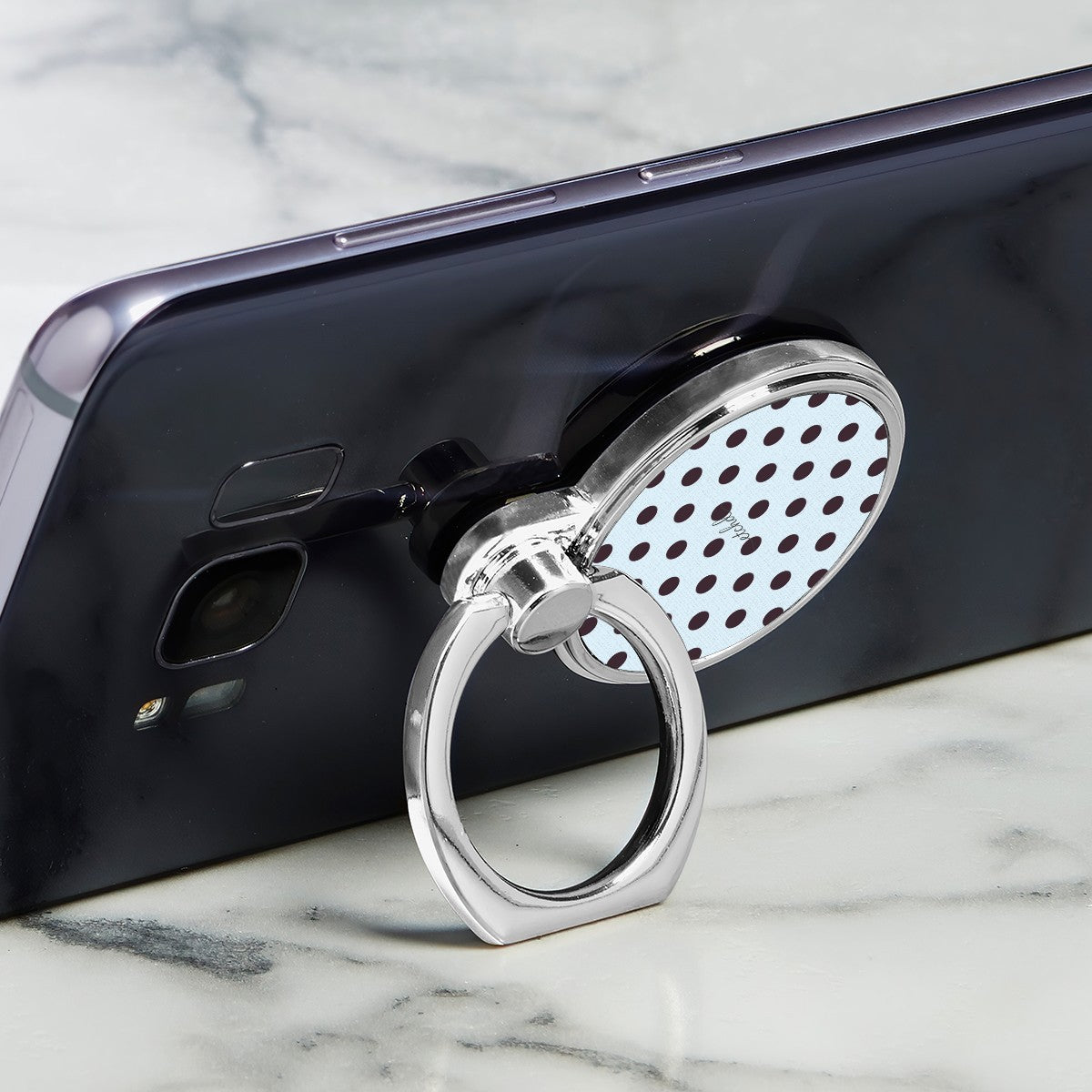 Plum & Blue Polka Dot Classic Ring Holder by etchd, view 2