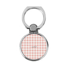 Blush & White Gingham Classic Ring Holder
