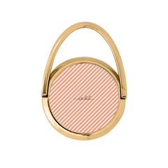 Coral & Cream Striped Diagonal Hoop Ring Holder by etchd