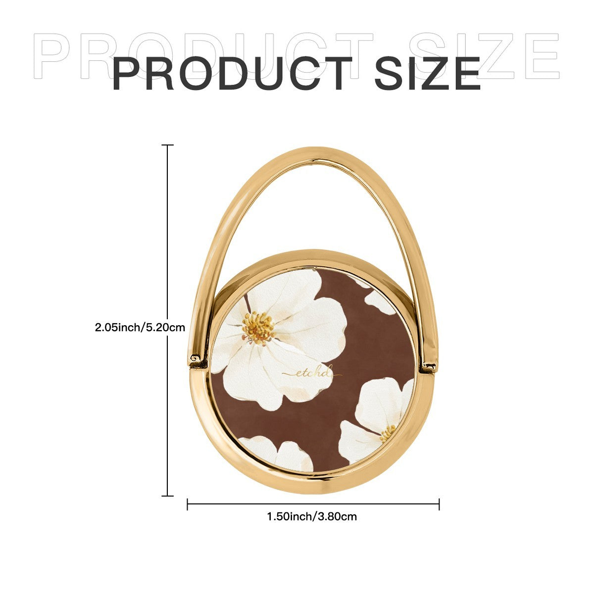 Mocha Blossom Hoop Ring Holder by etchd, view 6