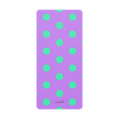 Hypermint & Lilac Polka Dot Phone Stand by etchd, view 5