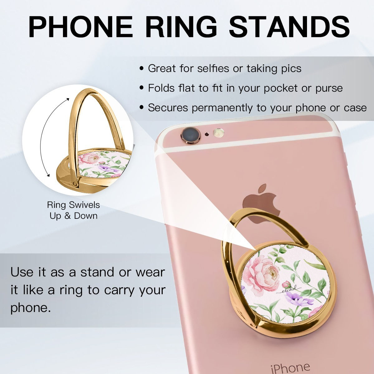 Peony Bloom Hoop Ring Holder by etchd, view 4