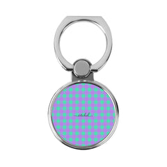 Hypermint & Lilac Gingham Classic Ring Holder by etchd