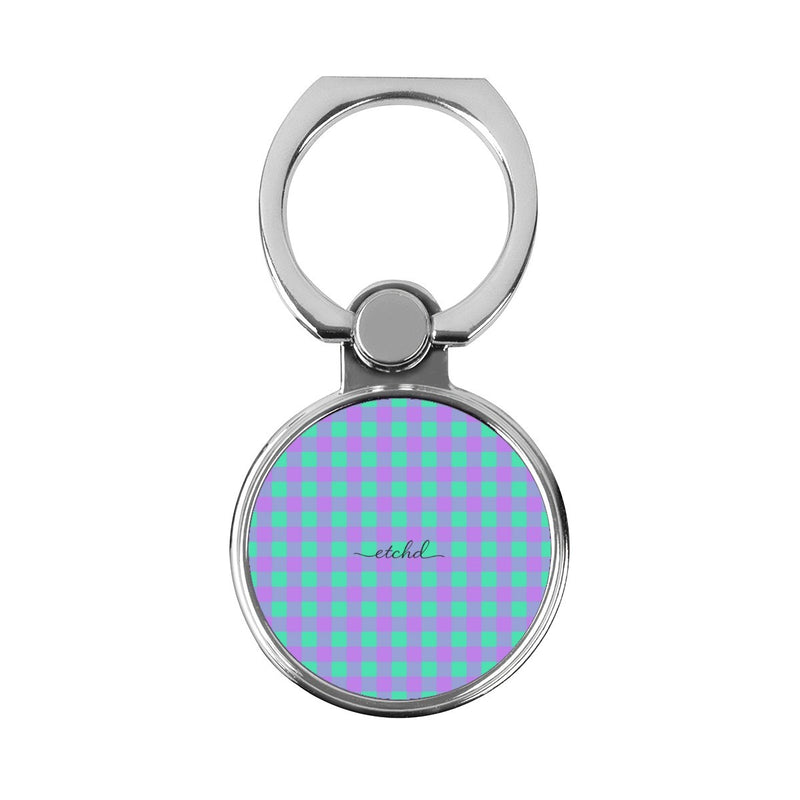 Hypermint & Lilac Gingham Classic Ring Holder-zoom-