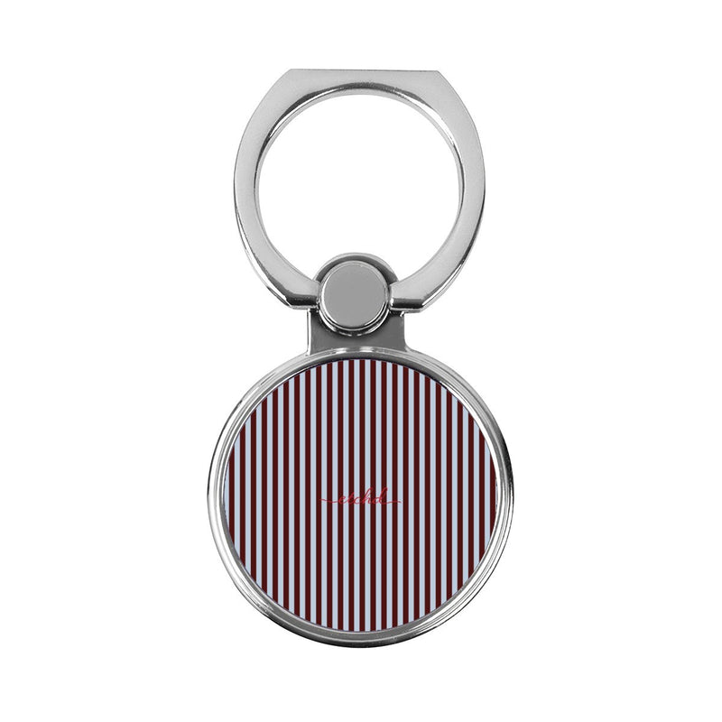 Blue & Cherry Striped Classic Ring Holder-zoom-