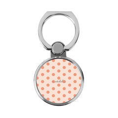 Coral & Cream Polka Dot Classic Ring Holder by etchd