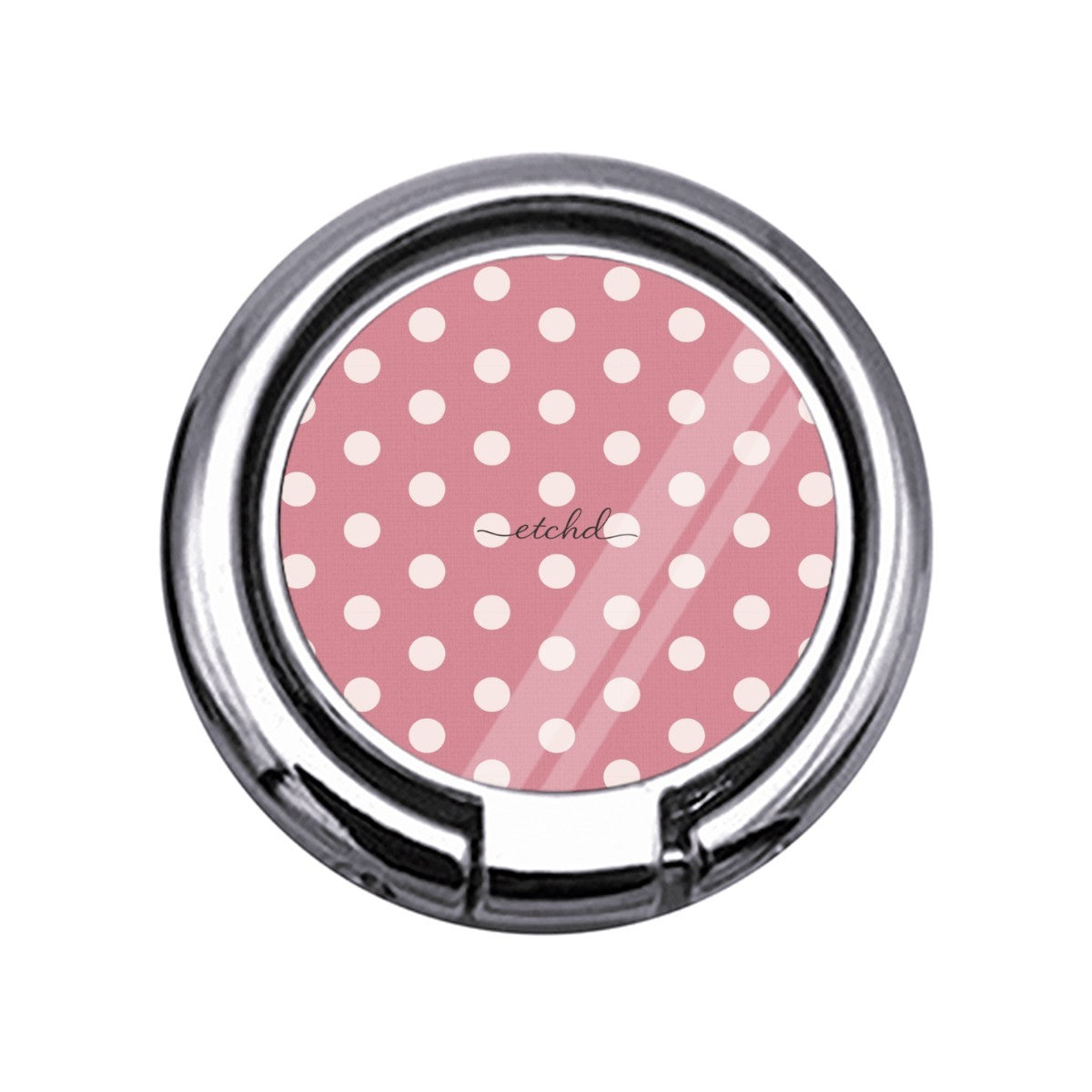 Cream & Blush Polka Dot Slim Ring Holder by etchd