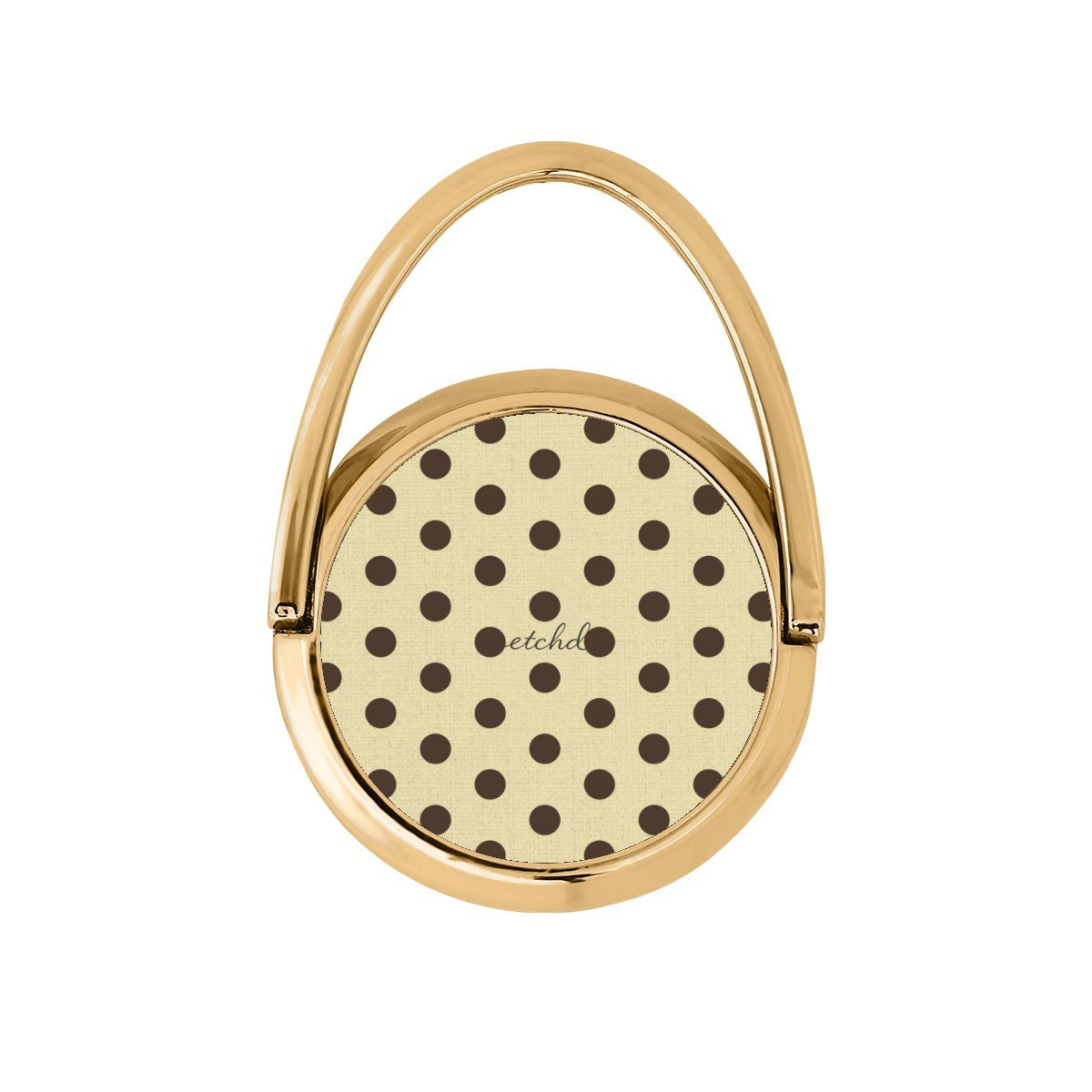 Butter & Brown Polka Dot Hoop Ring Holder by etchd
