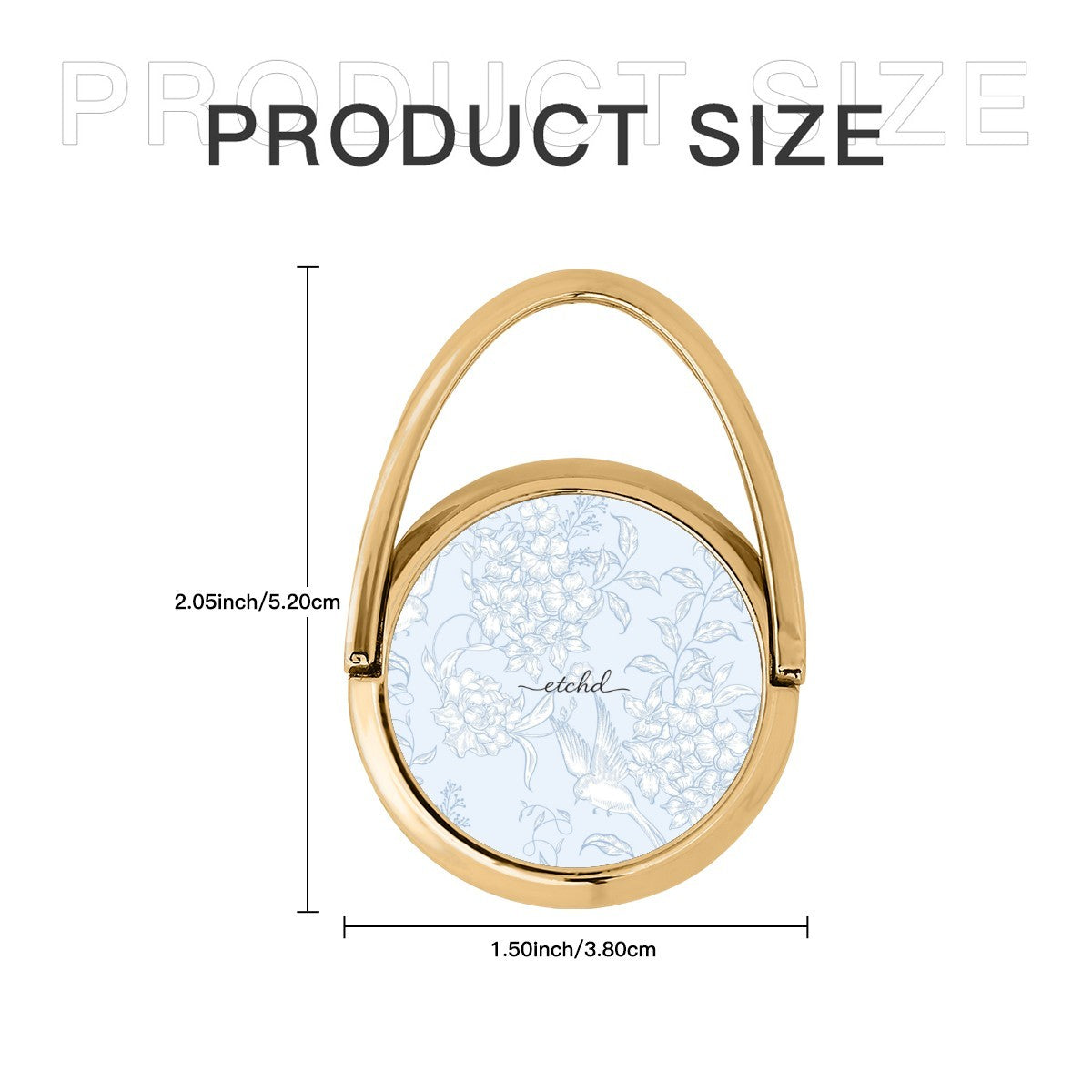 Hummingbird Bloom Hoop Ring Holder by etchd, view 6