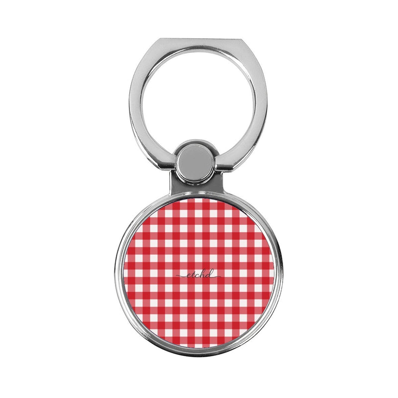 Classic Red & White Gingham Classic Ring Holder-zoom-