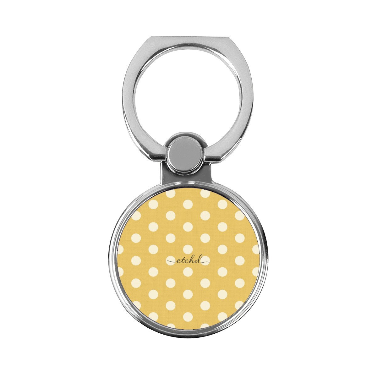 Cream & Butter Polka Dot Classic Ring Holder by etchd