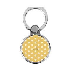 Cream & Butter Polka Dot Classic Ring Holder by etchd