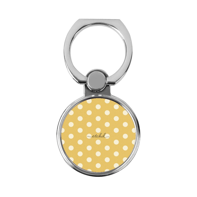 Cream & Butter Polka Dot Classic Ring Holder-zoom-