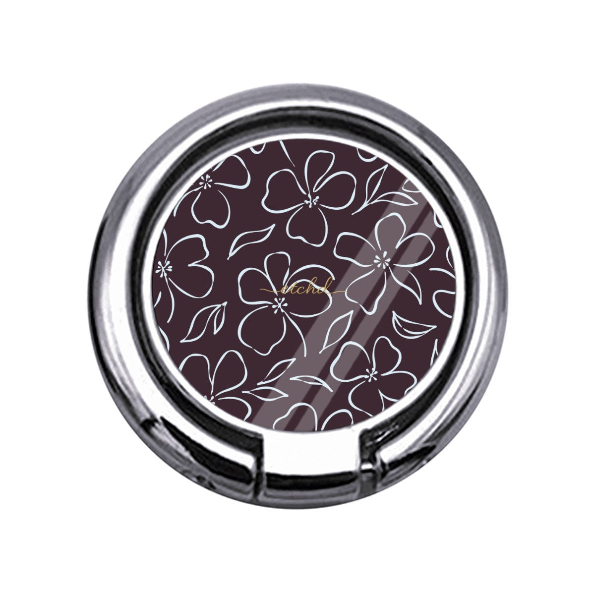 Plum & Blue Floral Slim Ring Holder by etchd
