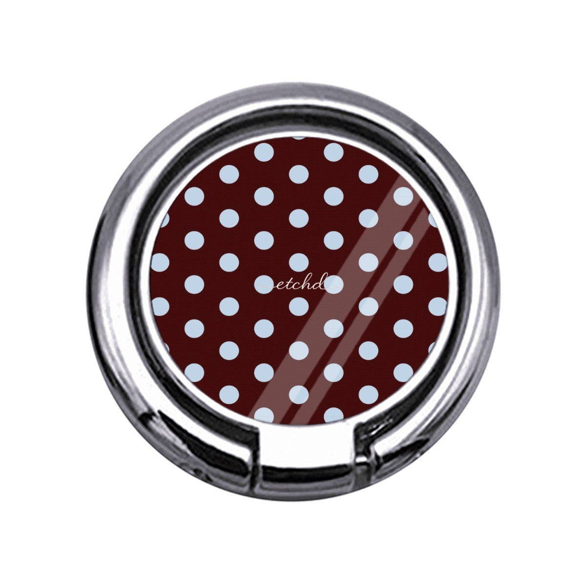 Cherry & Blue Polka Dot Slim Ring Holder by etchd