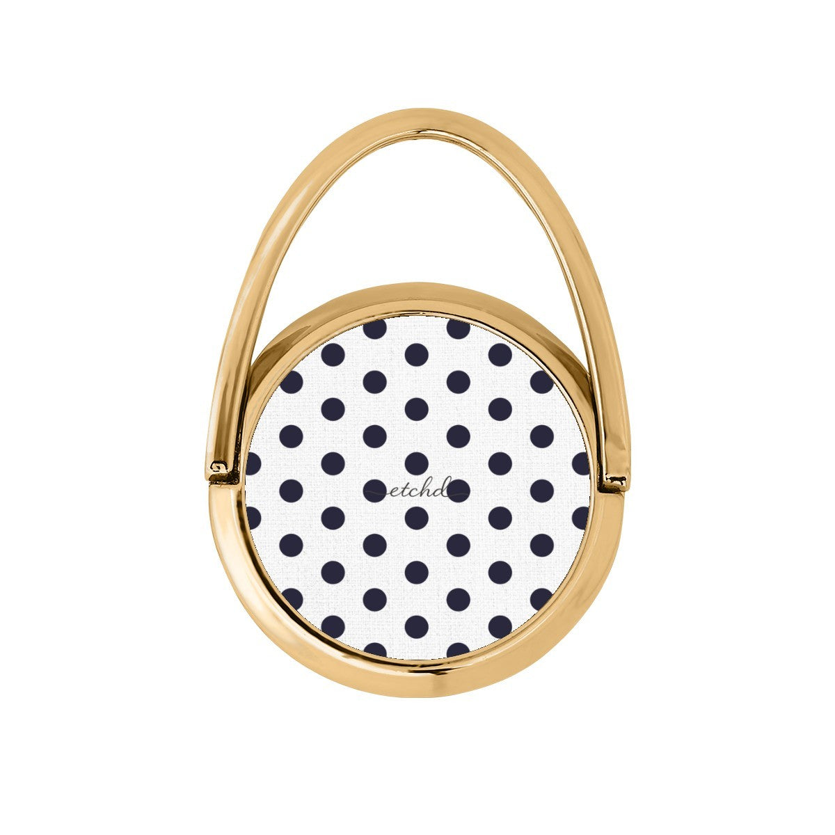 Navy & White Polka Dot Hoop Ring Holder by etchd