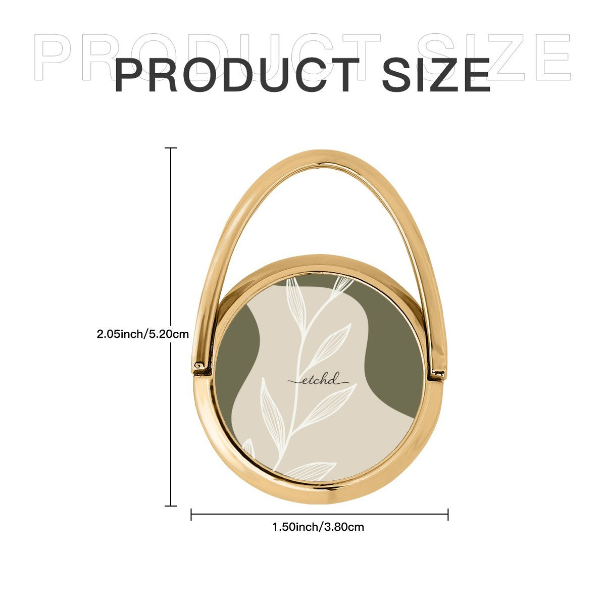 Olive Leaf Hoop Ring Holder by etchd, view 6