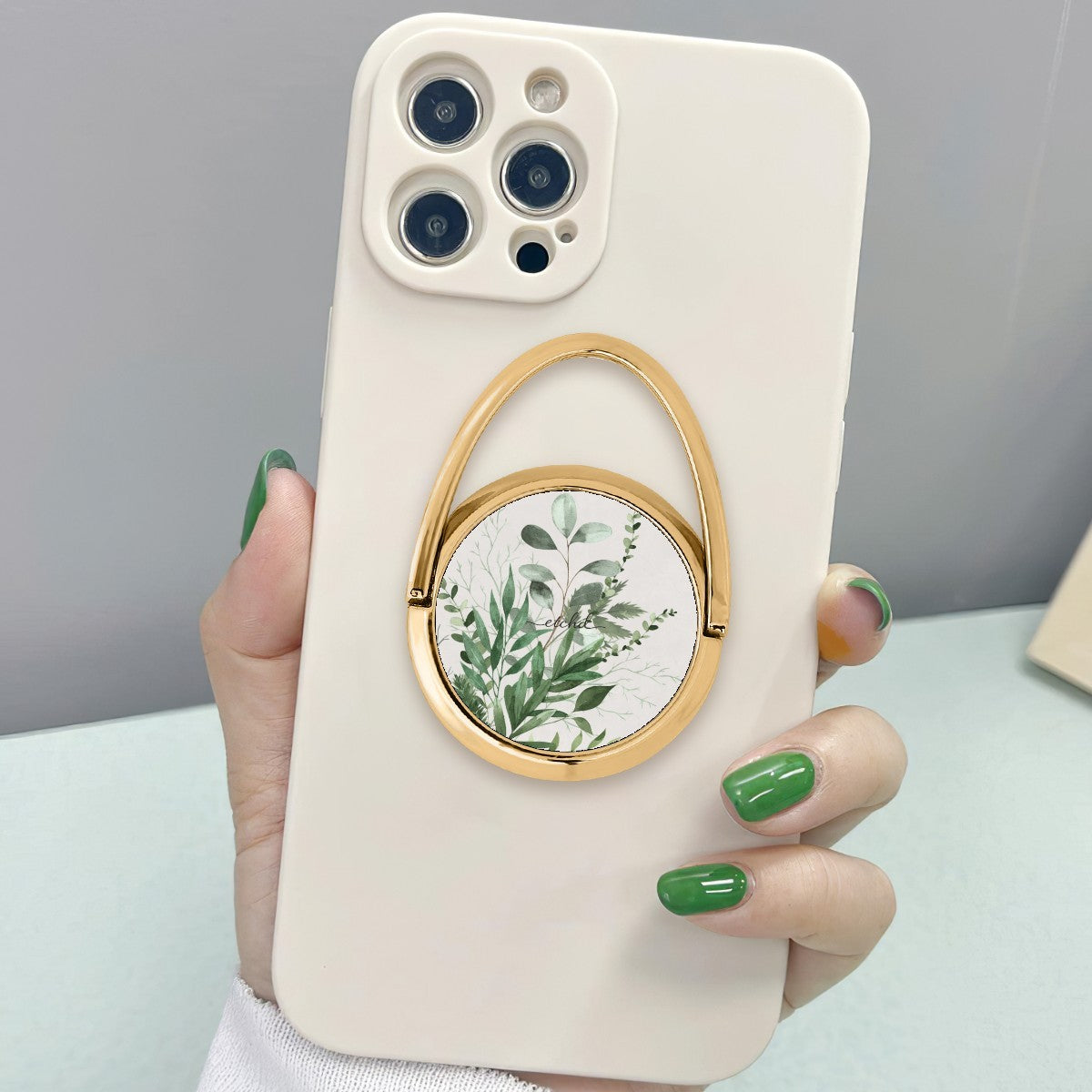 Botanical Leaf Hoop Ring Holder by etchd, view 3