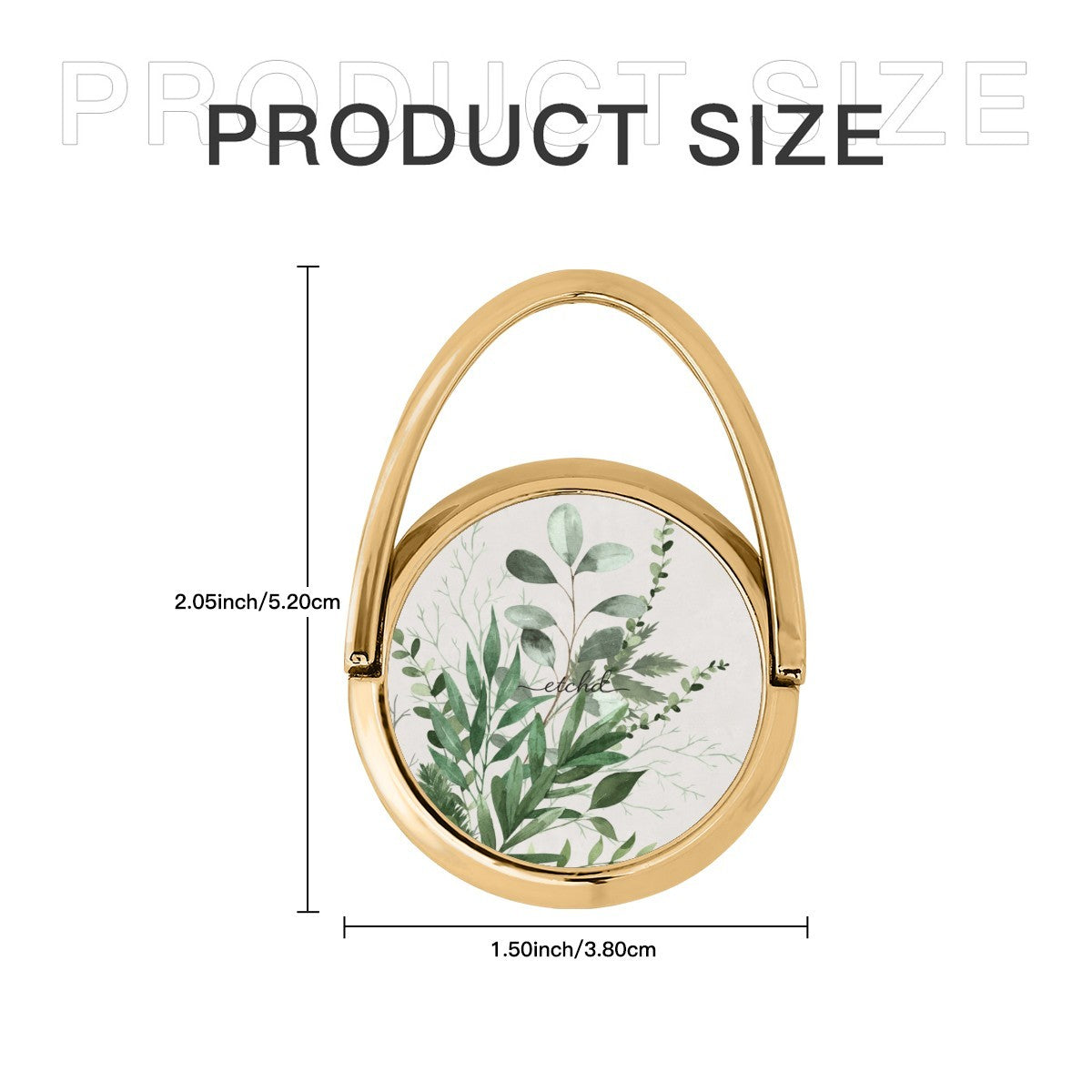Botanical Leaf Hoop Ring Holder by etchd, view 6