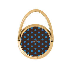 Cerulean & Espresso Polka Dot Hoop Ring Holder by etchd