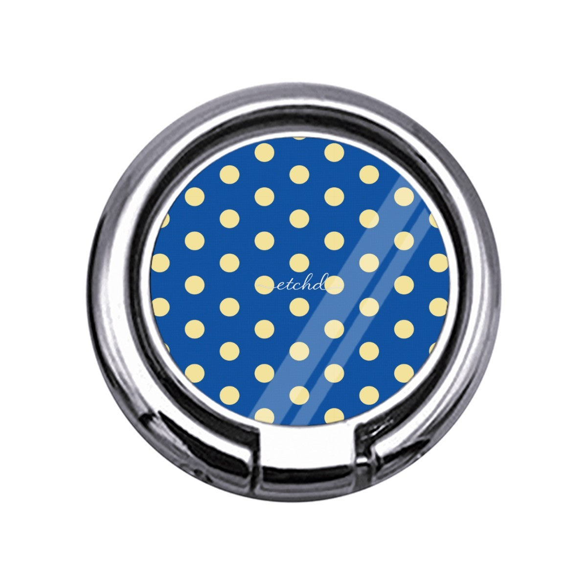 Butter & Cobalt Polka Dot Slim Ring Holder by etchd