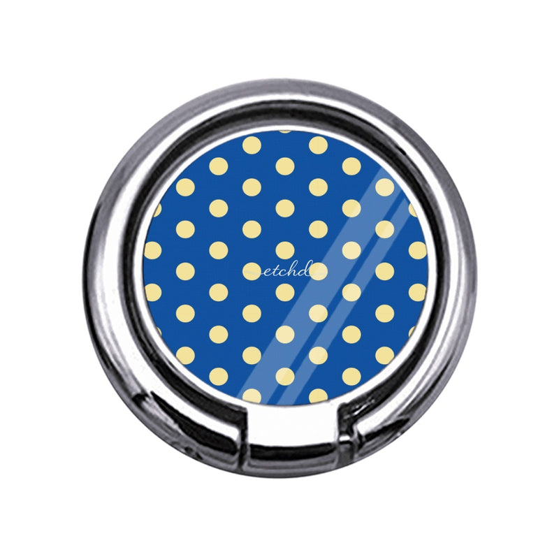 Butter & Cobalt Polka Dot Slim Ring Holder-zoom-