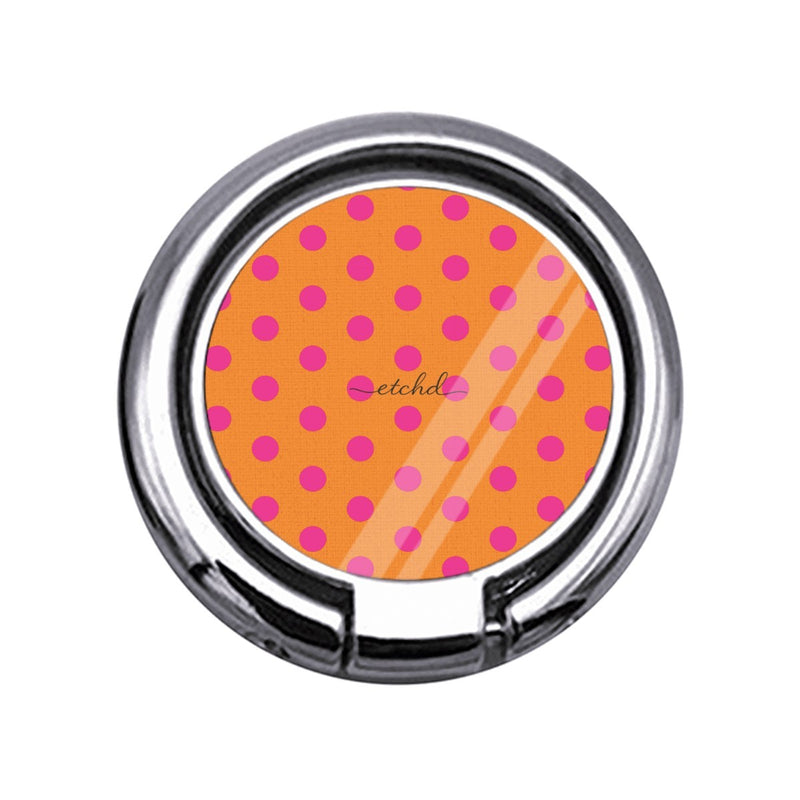 Pink & Orange Polka Dot Slim Ring Holder-zoom-