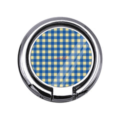 Butter & Cobalt Gingham Slim Ring Holder by etchd