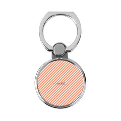Coral & Cream Striped Diagonal Classic Ring Holder by etchd