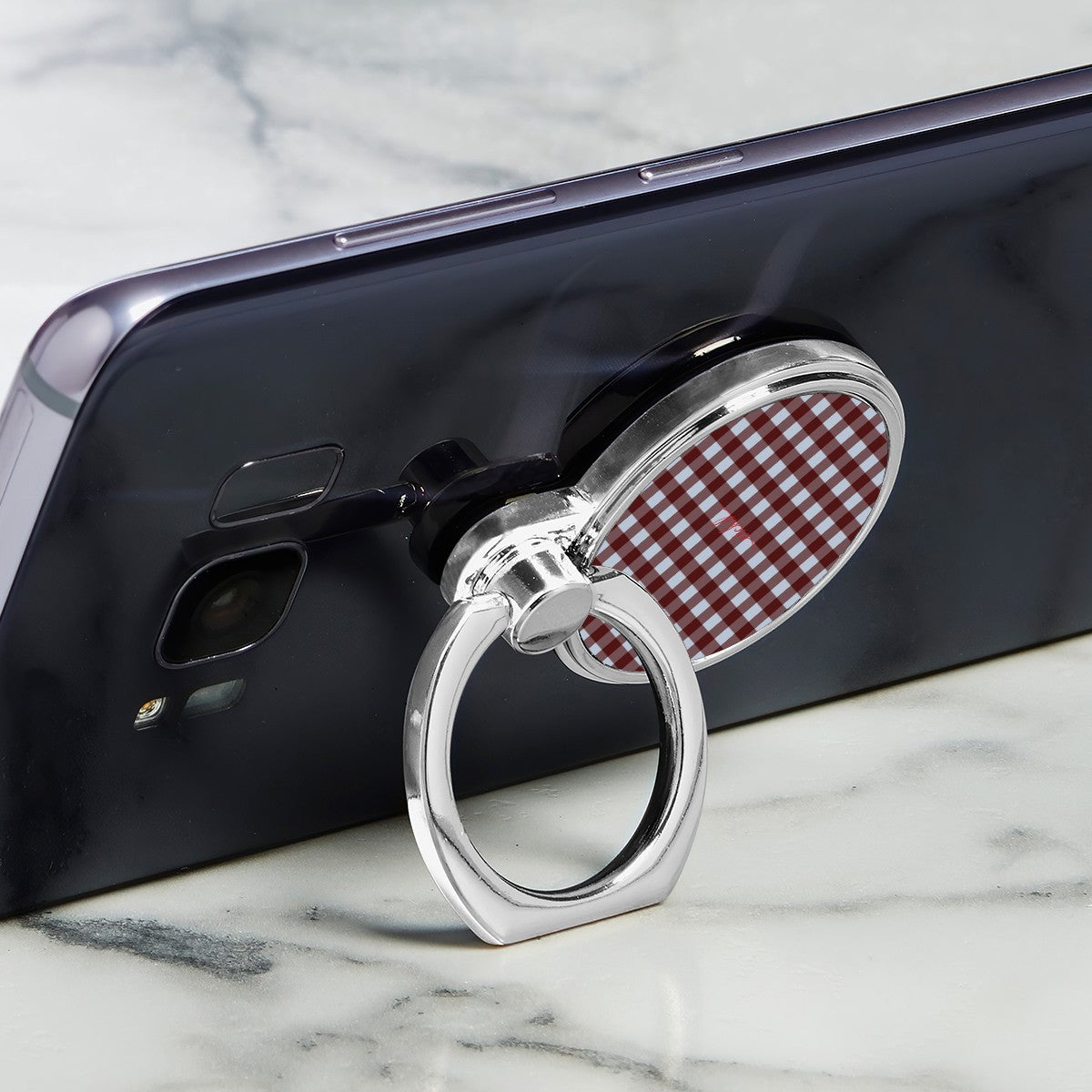 Blue & Cherry Gingham Classic Ring Holder by etchd, view 2