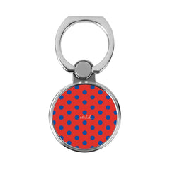 Cobalt & Poppy Polka Dot Classic Ring Holder by etchd