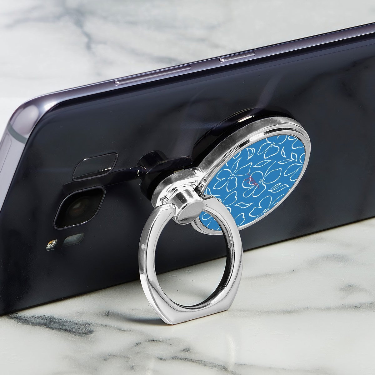 Cerulean & White Floral Classic Ring Holder by etchd, view 2